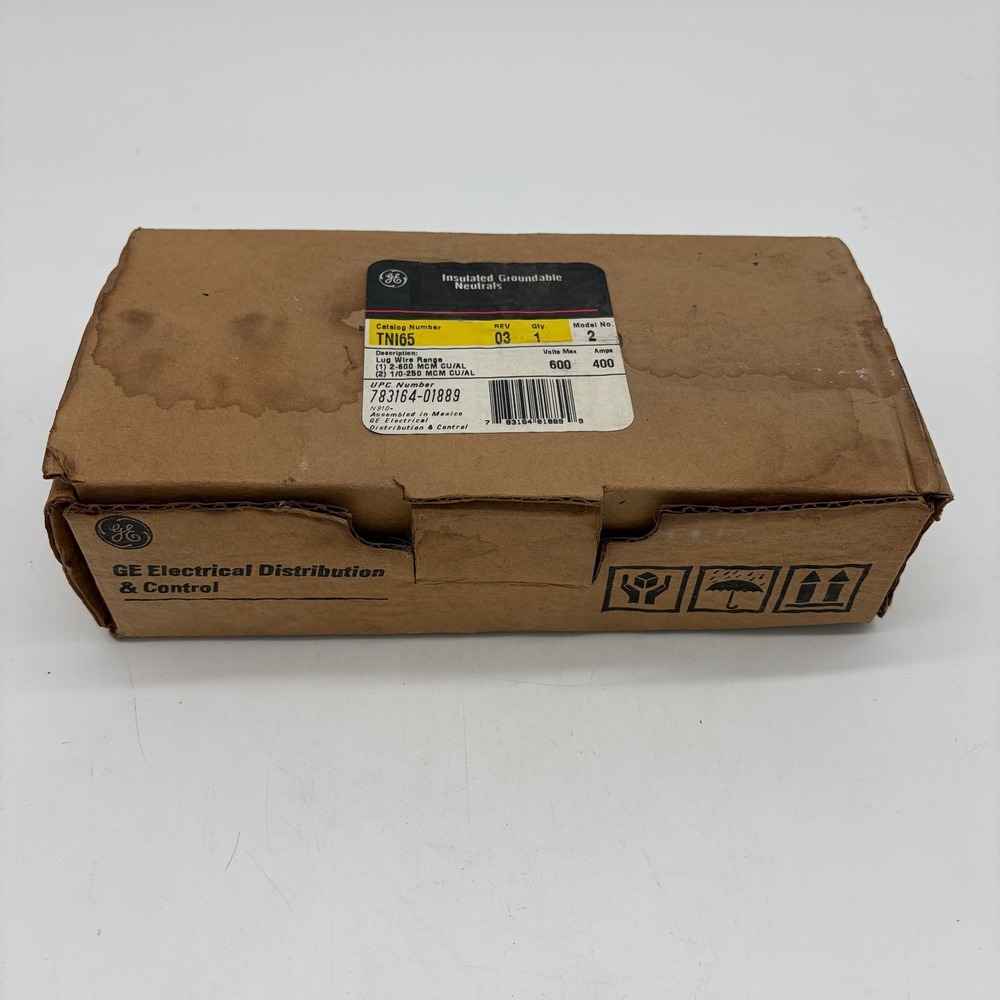 GE TNI65 Insulated Groundable Neutral 400 Amp 600V Lug Wire Range 2-600 MCM